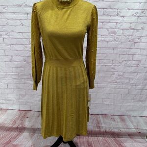 Nanette Lepore | Dresses | Elegant Gold Sequin Dress | Poshmark